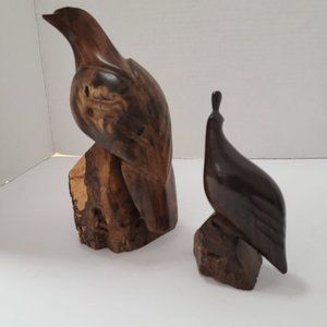 Vintage Hand Carved pair of birdsBirds